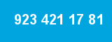 923 421 17 81 923 421 17 81